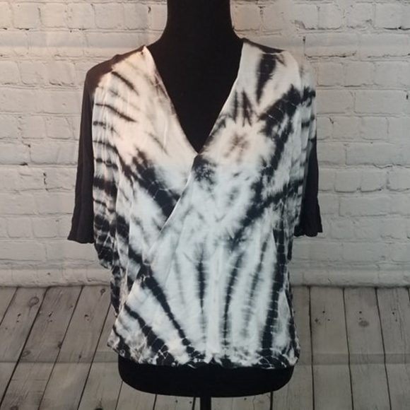 RXB Tops - Rxb Tie Dye Boho Top Blouse Size M Black